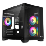 XTREME 500B WITH 3 ARGB FAN TEMPERED GLASS BLACK CASE