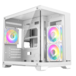XTREME 500W WITH 3 ARGB FAN TEMPERED GLASS WHITE CASE